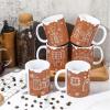 imageZubebe Christmas Coffee Mugs Set of 6 11oz Ceramic Coffee Cups Snowman Mugs Cocoa Milk Tea Holiday Mugs Christmas New Year Party Decor Gift for Women Family Friends ColleaguesGingerbread