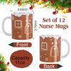 imageZubebe Christmas Coffee Mugs Set of 6 11oz Ceramic Coffee Cups Snowman Mugs Cocoa Milk Tea Holiday Mugs Christmas New Year Party Decor Gift for Women Family Friends ColleaguesGingerbread