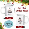 imageZubebe Christmas Coffee Mugs Set of 6 11oz Ceramic Coffee Cups Snowman Mugs Cocoa Milk Tea Holiday Mugs Christmas New Year Party Decor Gift for Women Family Friends ColleaguesElk