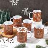 imageZubebe Christmas Coffee Mugs Set of 6 11oz Ceramic Coffee Cups Snowman Mugs Cocoa Milk Tea Holiday Mugs Christmas New Year Party Decor Gift for Women Family Friends ColleaguesGingerbread