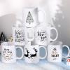 imageZubebe Christmas Coffee Mugs Set of 6 11oz Ceramic Coffee Cups Snowman Mugs Cocoa Milk Tea Holiday Mugs Christmas New Year Party Decor Gift for Women Family Friends ColleaguesElk