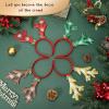 imageZubebe Christmas Deer Antlers Headband Glitter Snowflake Reindeer Bulk Antlers Headpiece Headdress for Costume Party24 Pcs