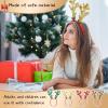 imageZubebe Christmas Deer Antlers Headband Glitter Snowflake Reindeer Bulk Antlers Headpiece Headdress for Costume Party24 Pcs