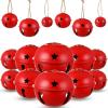 imageZubebe 24 Pcs Christmas Bells Ornaments Metal Sleigh Bells with 3 Sizes 157 25 315 Christmas Tree Decor for Gift Wrapping Holiday Decoration Crafting RedRed