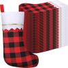 imageZubebe 36 Pcs 15 Inch Felt Christmas Stockings Stockings Xmas Decoration Stockings Rustic Christmas Santa Stockings for Christmas Party Favors Home Decor MixedPlaid