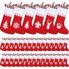 imageZubebe 36 Pcs 15 Inch Felt Christmas Stockings Stockings Xmas Decoration Stockings Rustic Christmas Santa Stockings for Christmas Party Favors Home Decor MixedMixed