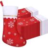 imageZubebe 60 Pcs Felt Christmas Stockings 15 Inch Party Favors Stockings Xmas Decoration Stockings Rustic Christmas Santa Stockings for Christmas Holidays Anniversaries Home Bedroom SnowflakeSnowflake