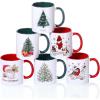 imageZubebe Christmas Coffee Mugs Set of 6 11oz Ceramic Coffee Cups Snowman Mugs Cocoa Milk Tea Holiday Mugs Christmas New Year Party Decor Gift for Women Family Friends ColleaguesSanta Claus