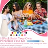 image:imageZubebe 12 Pack Ceramic Vase to Paint Your Own Porcelain Vase Bulk Ready to Paint White Ceramic Vases Unpainted Bisque Art for Pampas Grass Dry Flowers TrendyClassic