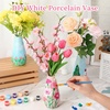 image:imageZubebe 12 Pack Ceramic Vase to Paint Your Own Porcelain Vase Bulk Ready to Paint White Ceramic Vases Unpainted Bisque Art for Pampas Grass Dry Flowers TrendyClassic