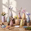 image:imageZubebe 12 Pack Ceramic Vase to Paint Your Own Porcelain Vase Bulk Ready to Paint White Ceramic Vases Unpainted Bisque Art for Pampas Grass Dry Flowers TrendyVintage