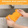 image:imageZubebe 12 Pcs Duster Refill Reusable Fleece Duster Refills Feather Flat Dusters Multi Surface Washable Cleaning Pads Tools for Home Blinds Car Pet Furniture Fans YellowGreyTurqOrange
