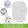 image:imageZubebe 12 Pcs Duster Refill Reusable Fleece Duster Refills Feather Flat Dusters Multi Surface Washable Cleaning Pads Tools for Home Blinds Car Pet Furniture Fans YellowGreyTurqWhite