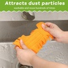 image:imageZubebe 12 Pcs Duster Refill Reusable Fleece Duster Refills Feather Flat Dusters Multi Surface Washable Cleaning Pads Tools for Home Blinds Car Pet Furniture Fans YellowGreyTurqOrange