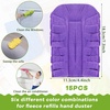 image:imageZubebe 12 Pcs Duster Refill Reusable Fleece Duster Refills Feather Flat Dusters Multi Surface Washable Cleaning Pads Tools for Home Blinds Car Pet Furniture Fans YellowGreyTurqDark Color