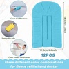 image:imageZubebe 12 Pcs Duster Refill Reusable Fleece Duster Refills Feather Flat Dusters Multi Surface Washable Cleaning Pads Tools for Home Blinds Car Pet Furniture Fans YellowGreyTurqYellow  Gray  Turquoise