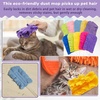 image:imageZubebe 12 Pcs Duster Refill Reusable Fleece Duster Refills Feather Flat Dusters Multi Surface Washable Cleaning Pads Tools for Home Blinds Car Pet Furniture Fans YellowGreyTurqVivid Color