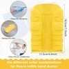 image:imageZubebe 12 Pcs Duster Refill Reusable Fleece Duster Refills Feather Flat Dusters Multi Surface Washable Cleaning Pads Tools for Home Blinds Car Pet Furniture Fans YellowGreyTurqBlue  White  Yellow