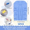 image:imageZubebe 12 Pcs Duster Refill Reusable Fleece Duster Refills Feather Flat Dusters Multi Surface Washable Cleaning Pads Tools for Home Blinds Car Pet Furniture Fans YellowGreyTurqBright Color