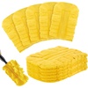 image:imageZubebe 12 Pcs Duster Refill Reusable Fleece Duster Refills Feather Flat Dusters Multi Surface Washable Cleaning Pads Tools for Home Blinds Car Pet Furniture Fans YellowGreyTurqYellow