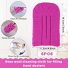 image:imageZubebe 12 Pcs Duster Refill Reusable Fleece Duster Refills Feather Flat Dusters Multi Surface Washable Cleaning Pads Tools for Home Blinds Car Pet Furniture Fans YellowGreyTurqPeach Red