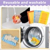 image:imageZubebe 12 Pcs Duster Refill Reusable Fleece Duster Refills Feather Flat Dusters Multi Surface Washable Cleaning Pads Tools for Home Blinds Car Pet Furniture Fans YellowGreyTurqStylish Color