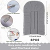 image:imageZubebe 12 Pcs Duster Refill Reusable Fleece Duster Refills Feather Flat Dusters Multi Surface Washable Cleaning Pads Tools for Home Blinds Car Pet Furniture Fans YellowGreyTurqGray