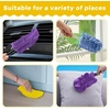image:imageZubebe 12 Pcs Duster Refill Reusable Fleece Duster Refills Feather Flat Dusters Multi Surface Washable Cleaning Pads Tools for Home Blinds Car Pet Furniture Fans YellowGreyTurqPurple  Light Blue  Yellow