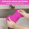 image:imageZubebe 12 Pcs Duster Refill Reusable Fleece Duster Refills Feather Flat Dusters Multi Surface Washable Cleaning Pads Tools for Home Blinds Car Pet Furniture Fans YellowGreyTurqPeach Red