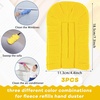 image:imageZubebe 12 Pcs Duster Refill Reusable Fleece Duster Refills Feather Flat Dusters Multi Surface Washable Cleaning Pads Tools for Home Blinds Car Pet Furniture Fans YellowGreyTurqWhite  Blue  Yellow