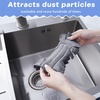 image:imageZubebe 12 Pcs Duster Refill Reusable Fleece Duster Refills Feather Flat Dusters Multi Surface Washable Cleaning Pads Tools for Home Blinds Car Pet Furniture Fans YellowGreyTurqBright Color