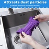 image:imageZubebe 12 Pcs Duster Refill Reusable Fleece Duster Refills Feather Flat Dusters Multi Surface Washable Cleaning Pads Tools for Home Blinds Car Pet Furniture Fans YellowGreyTurqYellow  Blue  Purple