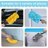 image:imageZubebe 12 Pcs Duster Refill Reusable Fleece Duster Refills Feather Flat Dusters Multi Surface Washable Cleaning Pads Tools for Home Blinds Car Pet Furniture Fans YellowGreyTurqYellow  Gray  Turquoise