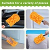 image:imageZubebe 12 Pcs Duster Refill Reusable Fleece Duster Refills Feather Flat Dusters Multi Surface Washable Cleaning Pads Tools for Home Blinds Car Pet Furniture Fans YellowGreyTurqOrange