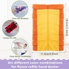 image:imageZubebe 12 Pcs Duster Refill Reusable Fleece Duster Refills Feather Flat Dusters Multi Surface Washable Cleaning Pads Tools for Home Blinds Car Pet Furniture Fans YellowGreyTurqColorful