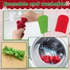 image:imageZubebe 12 Pcs Duster Refill Reusable Fleece Duster Refills Feather Flat Dusters Multi Surface Washable Cleaning Pads Tools for Home Blinds Car Pet Furniture Fans YellowGreyTurqRed  White  Green