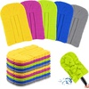 image:imageZubebe 12 Pcs Duster Refill Reusable Fleece Duster Refills Feather Flat Dusters Multi Surface Washable Cleaning Pads Tools for Home Blinds Car Pet Furniture Fans YellowGreyTurqStylish Color