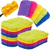 image:imageZubebe 12 Pcs Duster Refill Reusable Fleece Duster Refills Feather Flat Dusters Multi Surface Washable Cleaning Pads Tools for Home Blinds Car Pet Furniture Fans YellowGreyTurqDark Color