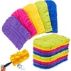 image:imageZubebe 12 Pcs Duster Refill Reusable Fleece Duster Refills Feather Flat Dusters Multi Surface Washable Cleaning Pads Tools for Home Blinds Car Pet Furniture Fans YellowGreyTurqDark Color
