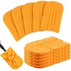 image:imageZubebe 12 Pcs Duster Refill Reusable Fleece Duster Refills Feather Flat Dusters Multi Surface Washable Cleaning Pads Tools for Home Blinds Car Pet Furniture Fans YellowGreyTurqOrange