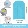 image:imageZubebe 12 Pcs Duster Refill Reusable Fleece Duster Refills Feather Flat Dusters Multi Surface Washable Cleaning Pads Tools for Home Blinds Car Pet Furniture Fans YellowGreyTurqBlue  Green  Gray