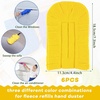 image:imageZubebe 12 Pcs Duster Refill Reusable Fleece Duster Refills Feather Flat Dusters Multi Surface Washable Cleaning Pads Tools for Home Blinds Car Pet Furniture Fans YellowGreyTurqBlue  Yellow  Purple