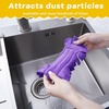 image:imageZubebe 12 Pcs Duster Refill Reusable Fleece Duster Refills Feather Flat Dusters Multi Surface Washable Cleaning Pads Tools for Home Blinds Car Pet Furniture Fans YellowGreyTurqPurple  Light Blue  Yellow