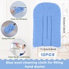 image:imageZubebe 12 Pcs Duster Refill Reusable Fleece Duster Refills Feather Flat Dusters Multi Surface Washable Cleaning Pads Tools for Home Blinds Car Pet Furniture Fans YellowGreyTurqBlue