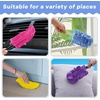 image:imageZubebe 12 Pcs Duster Refill Reusable Fleece Duster Refills Feather Flat Dusters Multi Surface Washable Cleaning Pads Tools for Home Blinds Car Pet Furniture Fans YellowGreyTurqBright Color