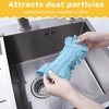 image:imageZubebe 12 Pcs Duster Refill Reusable Fleece Duster Refills Feather Flat Dusters Multi Surface Washable Cleaning Pads Tools for Home Blinds Car Pet Furniture Fans YellowGreyTurqBlue  White  Yellow