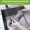 image:imageZubebe 12 Pcs Duster Refill Reusable Fleece Duster Refills Feather Flat Dusters Multi Surface Washable Cleaning Pads Tools for Home Blinds Car Pet Furniture Fans YellowGreyTurqBright Color