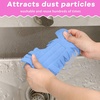 image:imageZubebe 12 Pcs Duster Refill Reusable Fleece Duster Refills Feather Flat Dusters Multi Surface Washable Cleaning Pads Tools for Home Blinds Car Pet Furniture Fans YellowGreyTurqRed  Yellow  Green  Blue