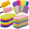 image:imageZubebe 12 Pcs Duster Refill Reusable Fleece Duster Refills Feather Flat Dusters Multi Surface Washable Cleaning Pads Tools for Home Blinds Car Pet Furniture Fans YellowGreyTurqVivid Color