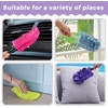 image:imageZubebe 12 Pcs Duster Refill Reusable Fleece Duster Refills Feather Flat Dusters Multi Surface Washable Cleaning Pads Tools for Home Blinds Car Pet Furniture Fans YellowGreyTurqVivid Color